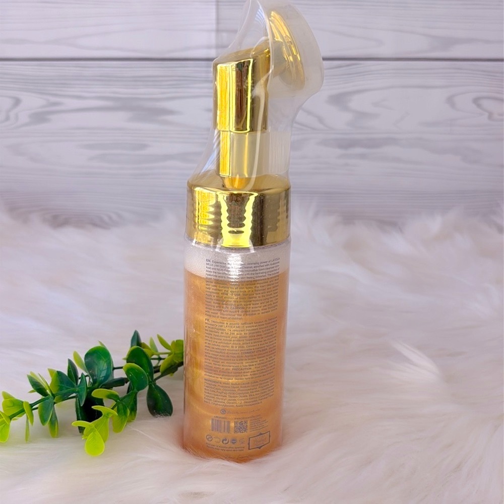Latou Mille 24K Gold Lava Foam Cleanser W/‎ Hyaluronic Acid Multi Peptide - Picture 4 of 5